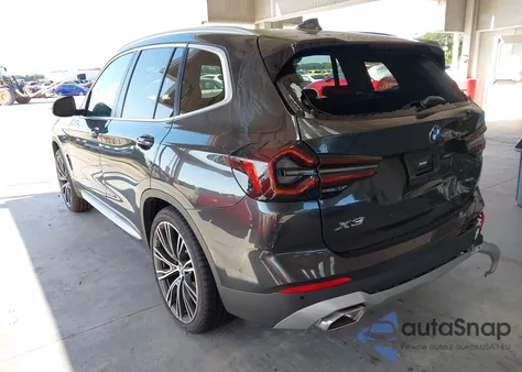 2023 BMW X3 xDrive30I из США, поврежденный, VIN 5UX53DP05P9P39900